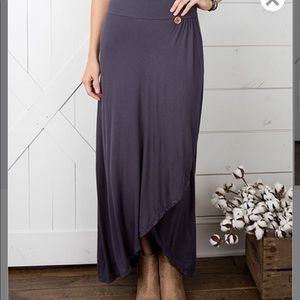Matilda Jane Charcoal sweet simple maxi skirt
